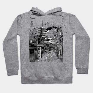 Alley in Japan with Dragon Hoodie